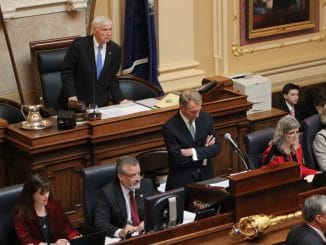 House Speaker Bill Howell calls to order the Virginia House of Delegates. Photo by Mary Lee Clark.