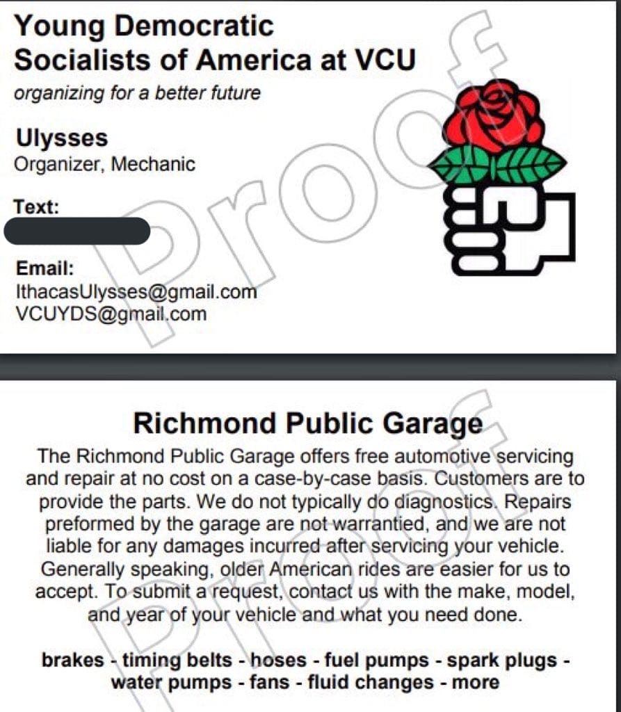 Richmond Public Garage Flyer