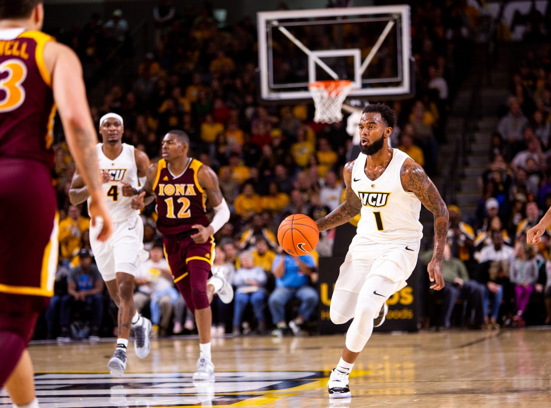 VCU Men's Basketball game against Iona College  Photos by Jon Mirador