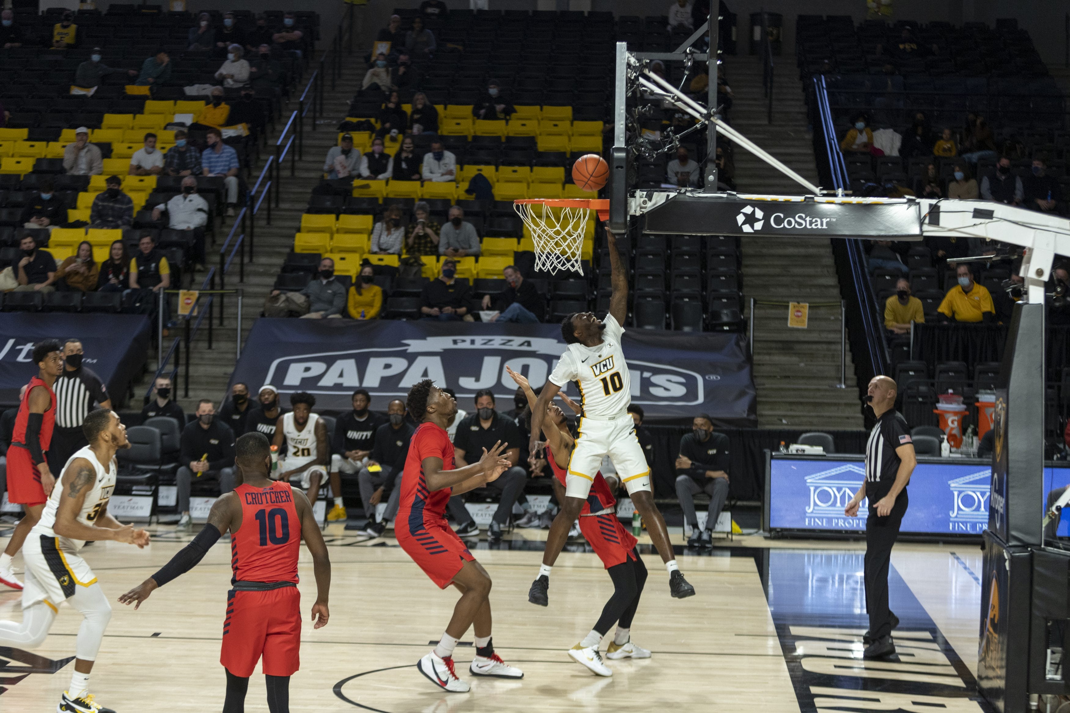 VCU vs. Dayton at the Stuart C. Siegel Center. Final game VCU 66 - Dayton 43.